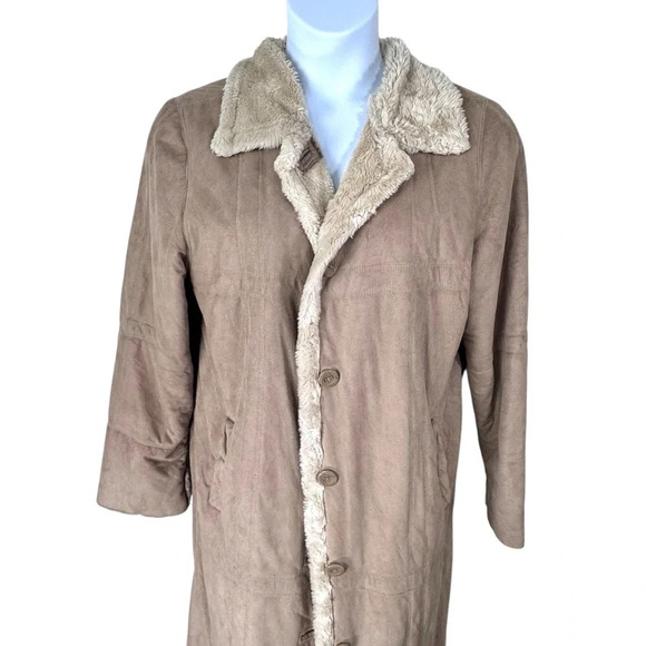 Big Chill Women’s Size M Ivory Faux Suede Shearling - Picture 3 of 9